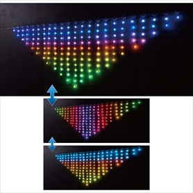 392球】LED2連ドレープライト 屋外使用可 ホワイト/ブルー【通販