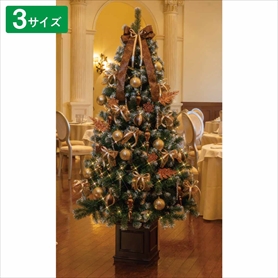 ポットライトクリスマスツリー コパーゴールド H150xW83cm【通販