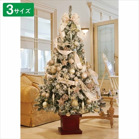 ポットライトホワイトクリスマスツリー スノー H150xW83cm【通販