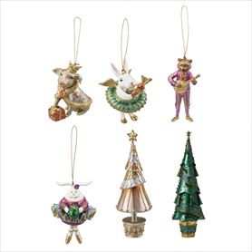 4個 スターオーナメント 15.5cm