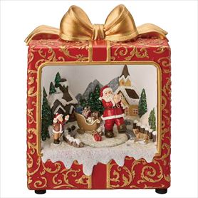クリスマススノードーム ＊アウトレット(ランタン型 サンタと