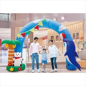 エアブローウェルカムアーチくま＆うさぎ DL-1057 幅320x高さ280cm