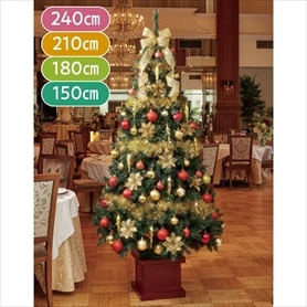 クリスマスツリー 120cm シャンパンゴールド スクエアベースクリスマスツリーセット シャンパンゴールド高さ