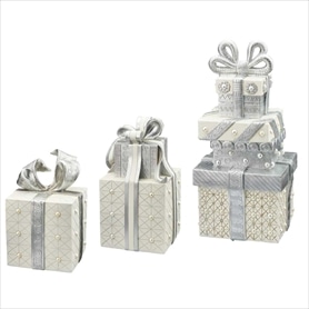 2個 プレゼントボックスセット 装飾用 レッド