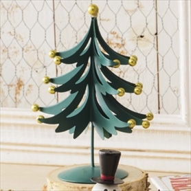 ウッドクリスマスツリードームスタンドオブジェ高さ17cm