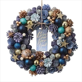 32cmポインセチアクリスマスリース