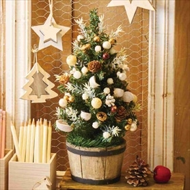 ラグジュアリークリスマスツリーセット レッドゴールド［ストエキ
