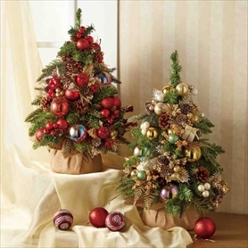 LED ノルディックレッドバッククリスマスツリー50cm