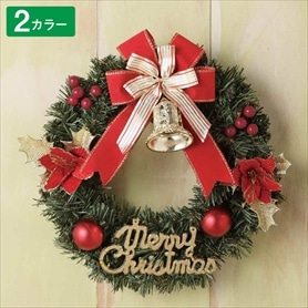 ビーズチェーン クリスマスリース35cm