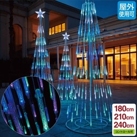 LEDシャイニングタワーライト クリスマスツリーケセランパサラン