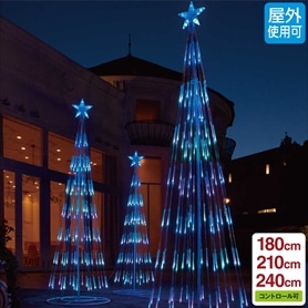 LEDシャイニングタワーライト クリスマスツリーケセランパサラン