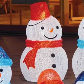 楽しいクリスマス☆スノーマン C ☆【「Silent Night」の音楽が流れ、台座がくるくると回る