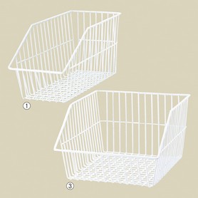 スタッキングワイヤーバスケット 幅26×奥行18×高さ10cm スタッキングワイヤーバスケット 幅26×奥行18×高さ10cm