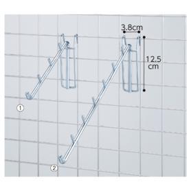 ディスプレイネット用傾斜ブックフック(幅8×高さ15cm): 店舗什器ストア