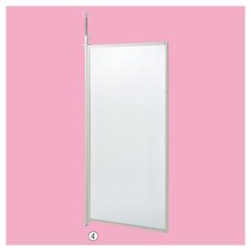 【つっぱり式パーテーション（カーテンタイプ）4点セット】 つっぱり式パーテーション カーテンタイプ 間仕切り オフホワイト