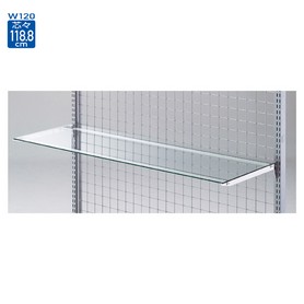 ガラス棚セット幅90cm インハングタイプ 5mm厚 奥行15cm