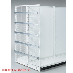 KZ／KS用エンドフレーム ネットタイプ ホワイト 幅90cm(高さ135cm