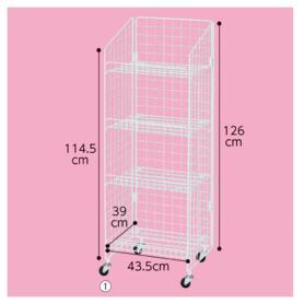 ネットラック ネット棚展開 幅92cm〔ストエキオリジナル〕 高さ135cm棚
