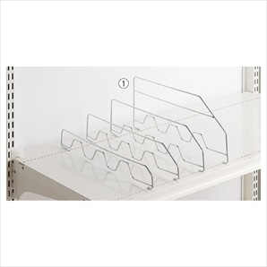 鉄線仕切り 高さ10cm【3段可変式スチール棚専用】(奥行30cm用): 店舗