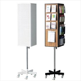 【美品】 卓上 4面回転 有孔パネル アクセサリースタンド 30本フック付き 卓上4面回転有孔パネル什器 ストア・エキスプレス ネット什器 【通販