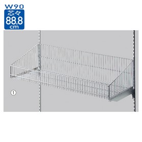 ワイヤーバスケットセット 幅120cmタイプ 奥行30cmクローム ワイヤーバスケットセット 幅120cmタイプ 奥行30cmクローム