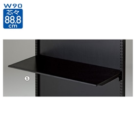 スチール棚セット 3段可変式 KS／KZブラック用 幅60cmタイプ KV棚板