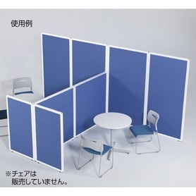 アルミ×ポリカ 曲線パーテーション 180cm ×約90cm ２枚セット 61-783-73_main.jpg