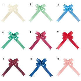 50本】川崎リボン工業 リボンボウ 15mm幅×35cm ワンタッチリボン ピンク