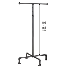 スチールブラック ラウンドベースハンガー〔ストエキオリジナル〕 傾斜