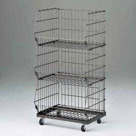 キャスター付きスリム収納バスケット