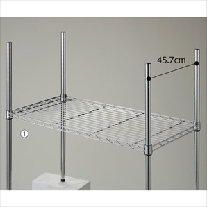 RGラック 幅90×奥行45cm 古木調 (3段[型番：RGS1290-KKA]): 店舗什器
