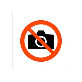6枚入【撮影禁止】ステッカー 正方形小: 店舗運営用品ストア
