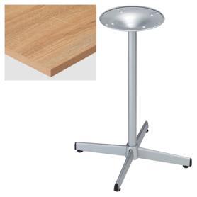 カフェテーブル ホワイト〔ストエキオリジナル〕 シルバー脚