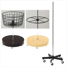 回転3段カゴ什器〔ストエキオリジナル〕: 店舗什器ストア