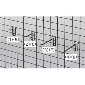 10本】樹脂製ネットフック 白 2段タイプ 長さ5cm 10本