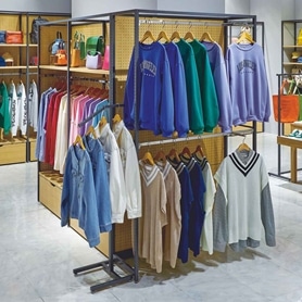 ストアエキスプレス　オリジナル　Ｒエンドユニット　商品棚 什器セットまるごと購入】 Rエンドユニット 両エンド 欄干付き木