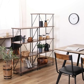 EZBO ツイストロック オープンラック ナチュラルオーク 4段