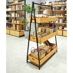 マルシェなどに☺︎アカシア集成材を使ったペンダント用什器 ORIICHI 折りたたみ式マルシェ什器 Foldable market stall