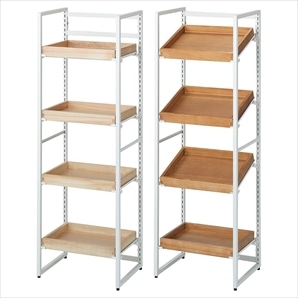 ボックスフレーム 陳列什器 高さ5cm ボックス展開 4段 ブラック〔スト