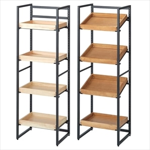 ボックスフレーム 陳列什器 高さ5cm ボックス展開 3段 ホワイト〔スト