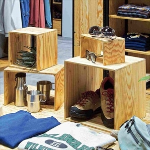 木製コの字ラック パイン集成材 ナチュラル〔ストエキオリジナル〕 幅20cm