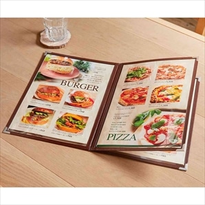 クイックメニューブック A4(黒(4P)): 飲食店／キッチン用品ストア