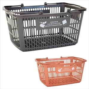 10個】大和産業 買い物カゴ 33リットル SL-20 ダークグレー