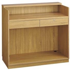 レジカウンター 木製レジカウンター・受付カウンター_幅120cm_オールナット_UN832WN