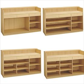 レジカウンター 三方枠タイプ 幅180cm ラスティック柄〔ストエキ