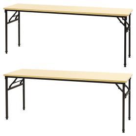 折りたたみ昇降テーブル ホワイト D45cm