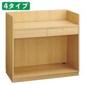 3方枠型レジカウンター台 ラスティック柄 幅60cm ［ストエキ