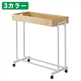 木製X脚ワゴン〔ストエキオリジナル〕(アルテンホワイト): 店舗什器