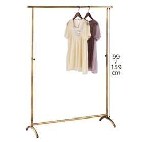 ハンガーラック　アンティーク　ゴールド　スチール　什器 アンティークゴールドハンガーラック 角パイプ〔ストエキオリジナル