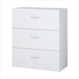 生興 スチール3枚引戸書庫 3段 高さ105cm 上下兼用 RW-45-310S: 店舗